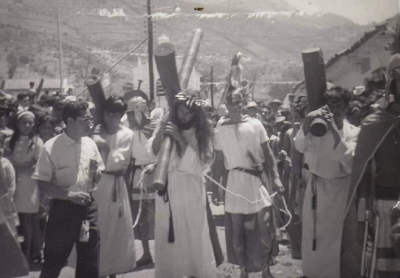 Vía Crucis, Chiantla, Huehuetenango. década de 1960