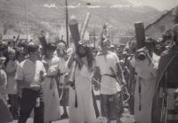 Vía Crucis, Chiantla, Huehuetenango. década de 1960