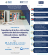 Curso importancia de la citas, referencias y publicación de la investigación, utilizando revistas científicas indizadas