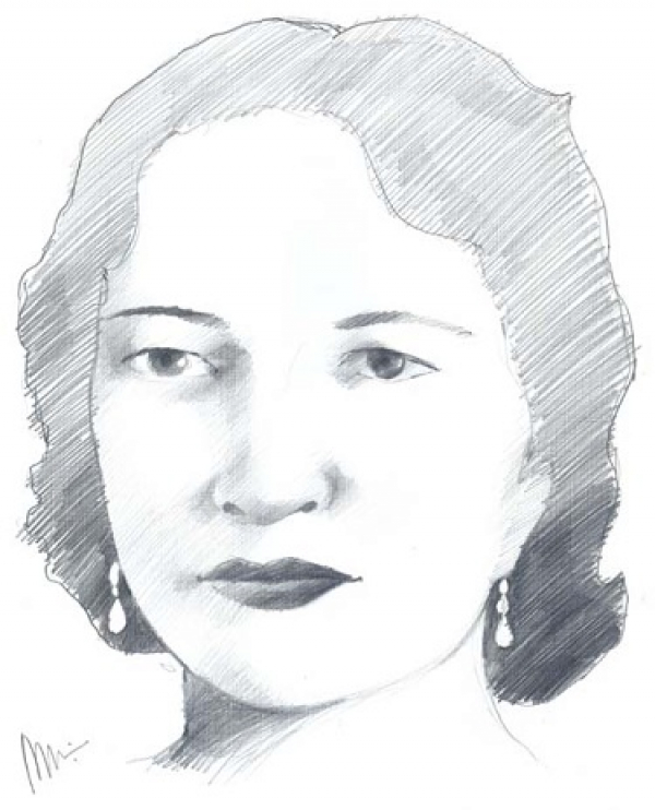 Retrato de Olimpia Altuve por el maestro Mauro Osorio (Cortesía de Ana Patricia Borrayo)