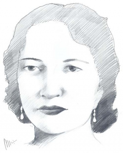 Retrato de Olimpia Altuve por el maestro Mauro Osorio (Cortesía de Ana Patricia Borrayo)