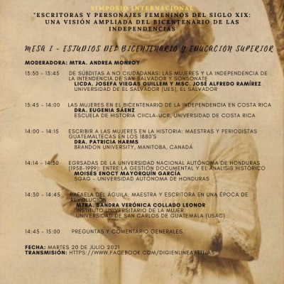 Simposio Internacional Escritoras y personajes femeninos del siglo XIX