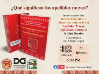 Hoy se presenta el libro: Apellidos Mayas, significado e historia.